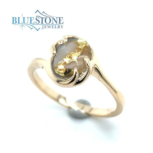 14K Yellow Gold Ring w/ Gold Quartz- Ring size 7 Image 3 Bluestone Jewelry Tahoe City, CA