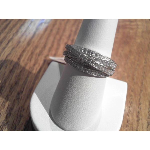 Sterling Silver/Platinum Plated Ring with Cubic Zirconia's Bluestone Jewelry Tahoe City, CA