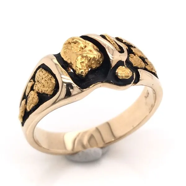 14 Karat Yellow Gold Ring with Gold Nuggets(size 11) Image 3 Bluestone Jewelry Tahoe City, CA