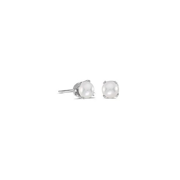 14 Karat White Gold 5mm Pearl Stud Earrings Bluestone Jewelry Tahoe City, CA