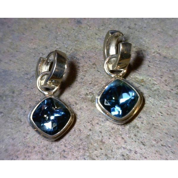 Sterling Silver Blue Topaz Huggie Earrings Bluestone Jewelry Tahoe City, CA