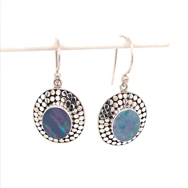 Sterling Silver Australian Opals Wire Earrings Bluestone Jewelry Tahoe City, CA