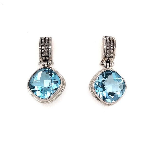 Sterling Silver Blue Topaz Post Earrings Bluestone Jewelry Tahoe City, CA