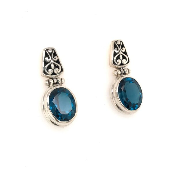 Sterling Silver Earrings with London Blue Topazes Bluestone Jewelry Tahoe City, CA