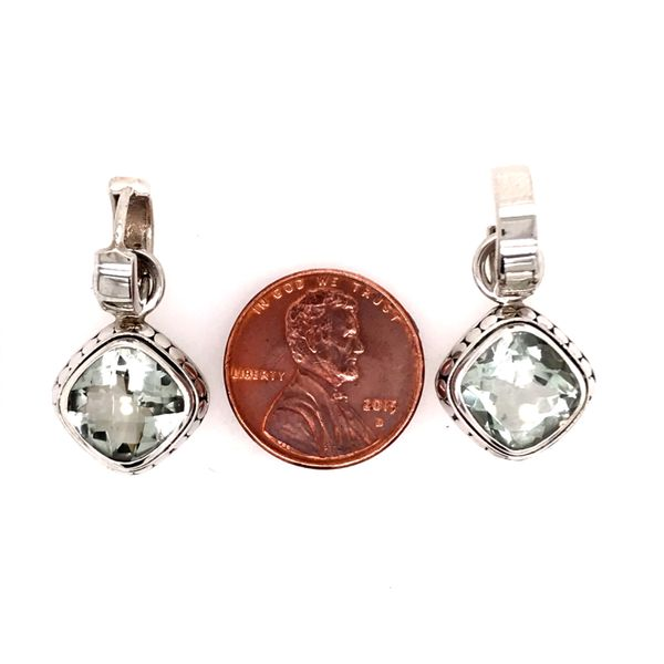 Sterling Silver Earrings w/Green Amethysts Image 3 Bluestone Jewelry Tahoe City, CA