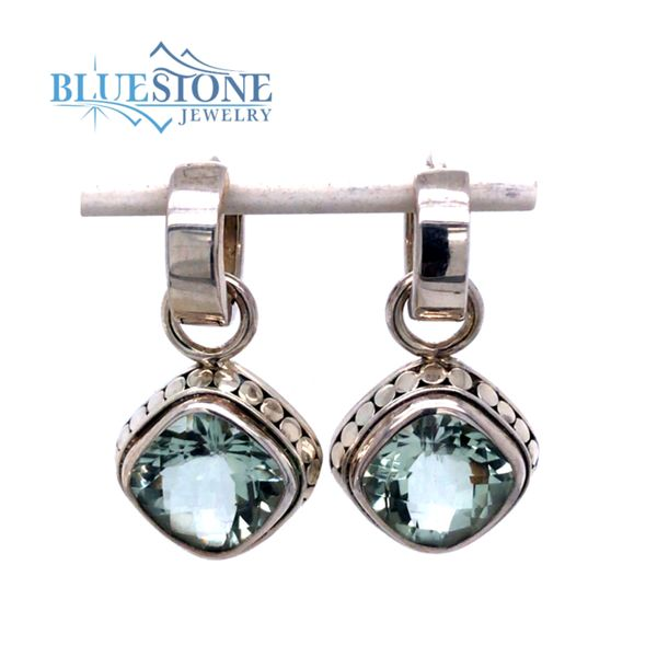 Sterling Silver Earrings w/Green Amethysts Bluestone Jewelry Tahoe City, CA