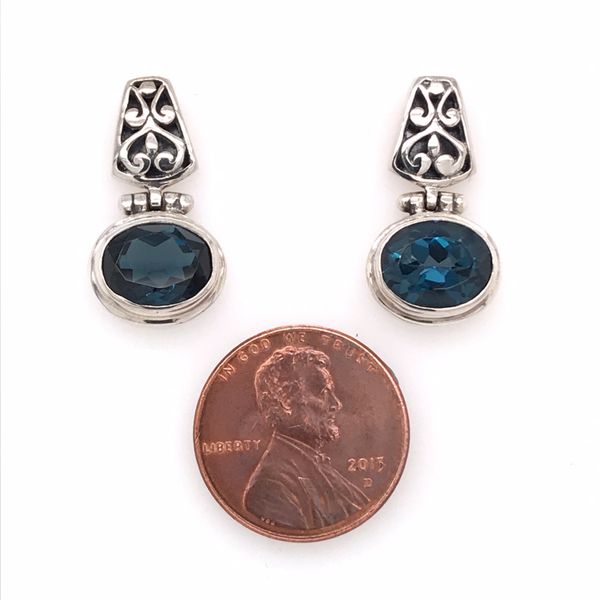 Silver London Blue Topazs Earrings Image 3 Bluestone Jewelry Tahoe City, CA
