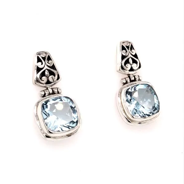 Silver Blue Topaz Earrings Bluestone Jewelry Tahoe City, CA