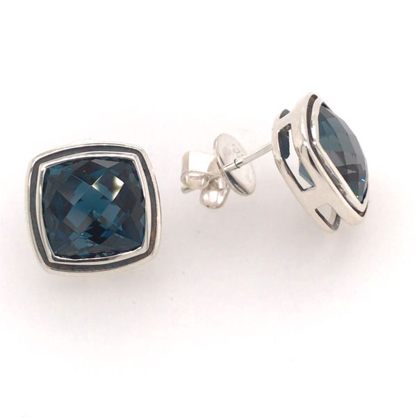 Sterling Silver London Blue Topaz Stud Earrings Bluestone Jewelry Tahoe City, CA