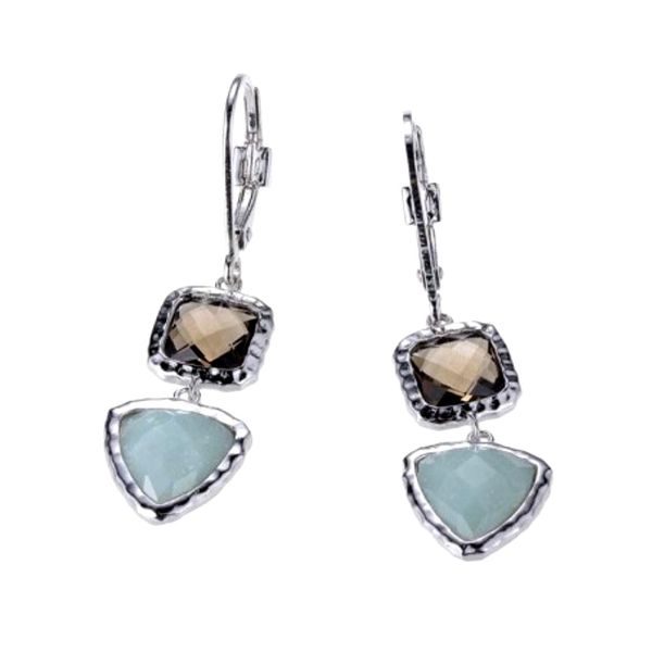 Sterling Silver Green Quartz & Smoky Quartz Earrings Bluestone Jewelry Tahoe City, CA