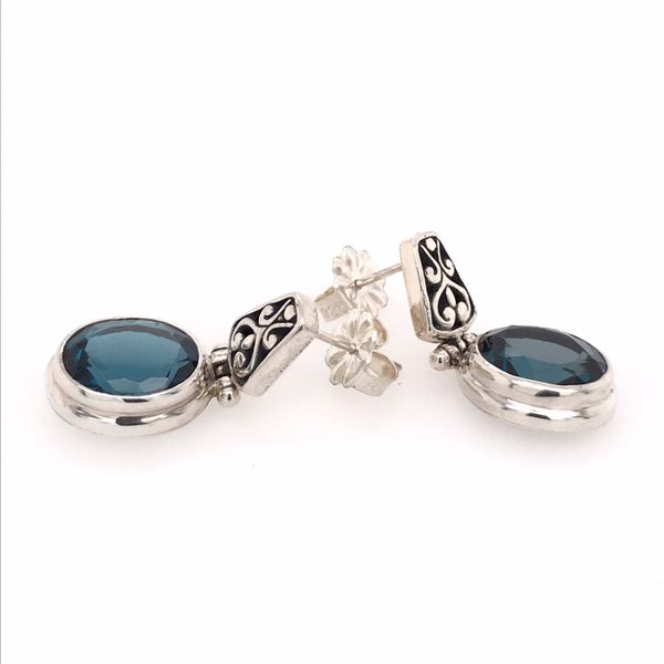 Sterling Silver London Blue Topaz Earrings Image 2 Bluestone Jewelry Tahoe City, CA