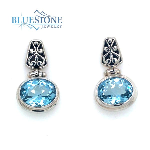 Silver Blue Topaz Earrings Bluestone Jewelry Tahoe City, CA