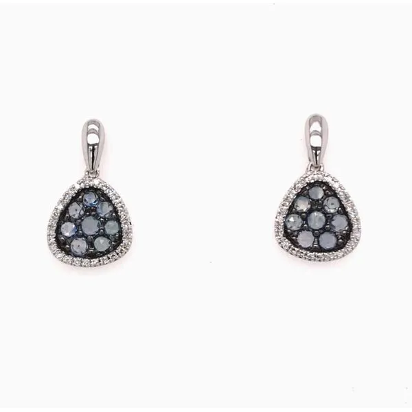 14K White Gold Light Blue Sapphire and Diamond Earrings Bluestone Jewelry Tahoe City, CA