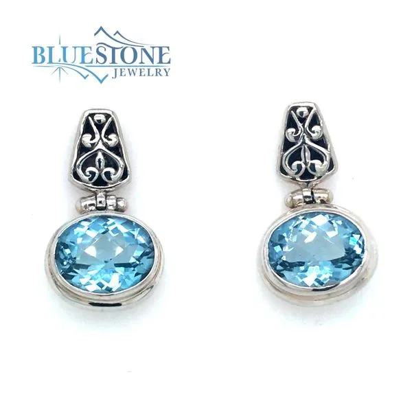 Sterling Silver Blue Topaz Earrings Bluestone Jewelry Tahoe City, CA