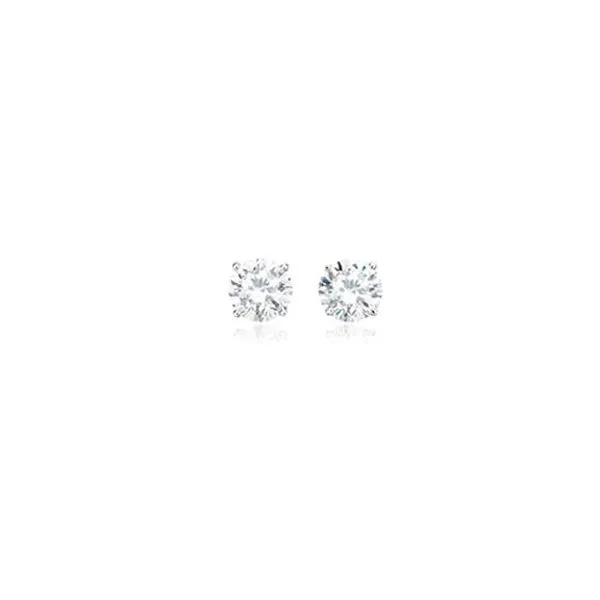 Silver with Platinum Plating 9.4mm CZ Earrings Bluestone Jewelry Tahoe City, CA