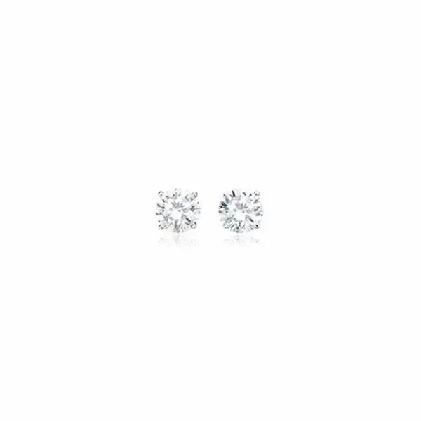 Silver with Platinum Plating 4mm CZ Earrings Bluestone Jewelry Tahoe City, CA