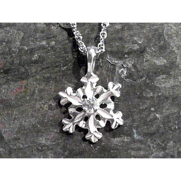 Sterling Silver Snowflake Pendant-Necklace made with Swarovski Crystals -  Walmart.com