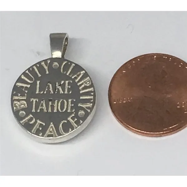 Sterling Silver Lake Tahoe Water Pendant Image 3 Bluestone Jewelry Tahoe City, CA