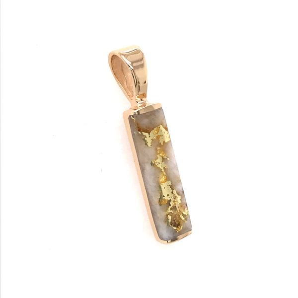 14kt Yellow Gold with Gold Quartz Pendant Image 2 Bluestone Jewelry Tahoe City, CA