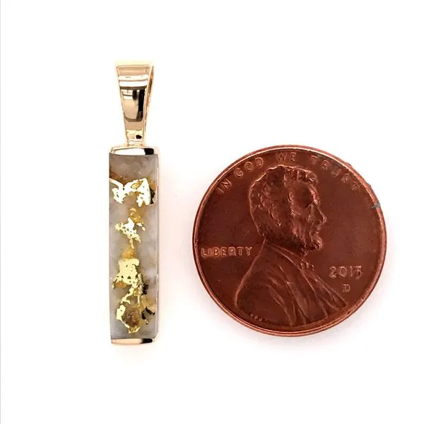 14kt Yellow Gold with Gold Quartz Pendant Image 3 Bluestone Jewelry Tahoe City, CA