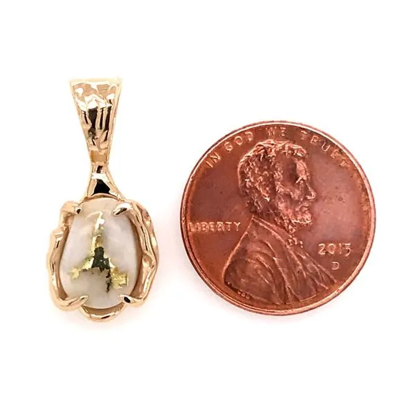 14kt Yellow Gold with Gold Quartz Pendant Image 3 Bluestone Jewelry Tahoe City, CA