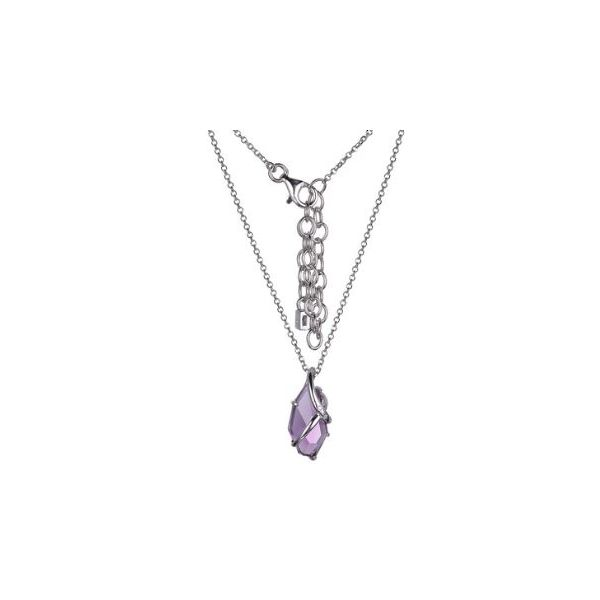 Sterling Silver Amethyst Necklace with Ruby Image 3 Bluestone Jewelry Tahoe City, CA