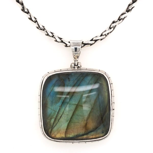 Sterling Silver Pendant with Labradorite and Chain Bluestone Jewelry Tahoe City, CA