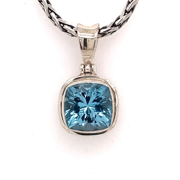 Medium Sterling Silver Topaz Pendant with Chain Bluestone Jewelry Tahoe City, CA