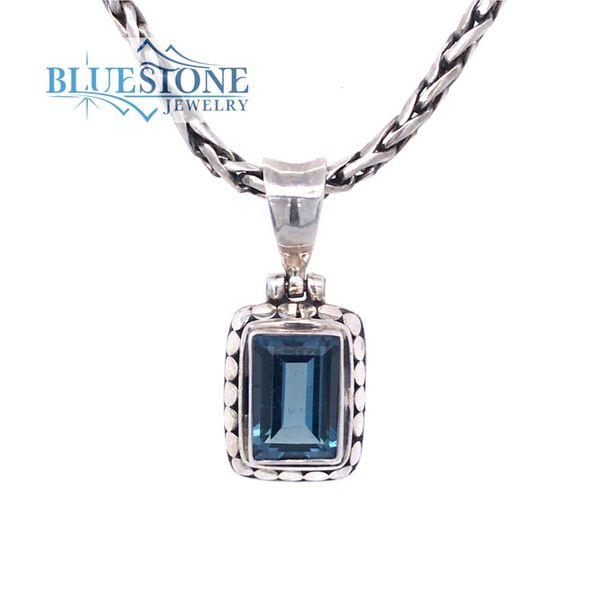 Silver Pendant w/London Blue Topaz- 17 Inches Bluestone Jewelry Tahoe City, CA