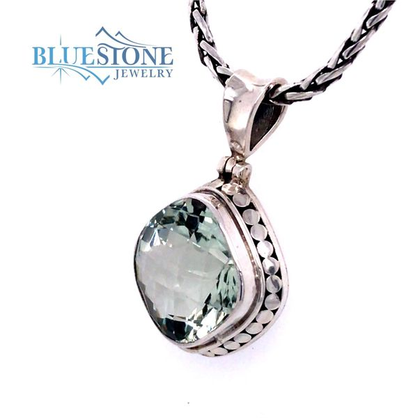 Sterling Silver Green Amethyst Pendant- 18 Inches Image 2 Bluestone Jewelry Tahoe City, CA