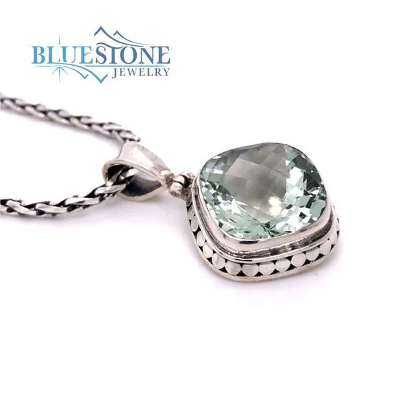 Sterling Silver Green Amethyst Pendant- 18 Inches Image 3 Bluestone Jewelry Tahoe City, CA