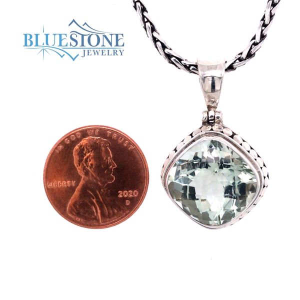 Sterling Silver Green Amethyst Pendant- 18 Inches Image 4 Bluestone Jewelry Tahoe City, CA
