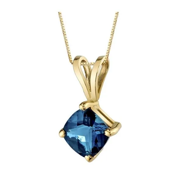 London blue topaz pendant yellow gold on sale
