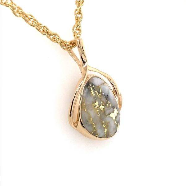 Gold Quartz Pendant Image 2 Bluestone Jewelry Tahoe City, CA