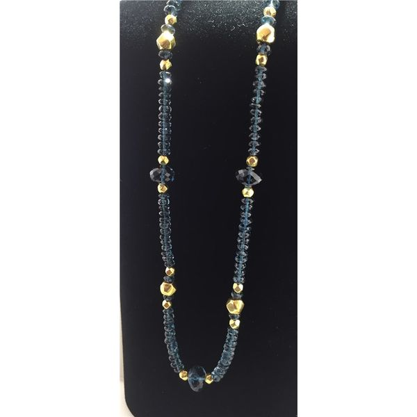 Aditi Black Gold Beaded Star Necklace