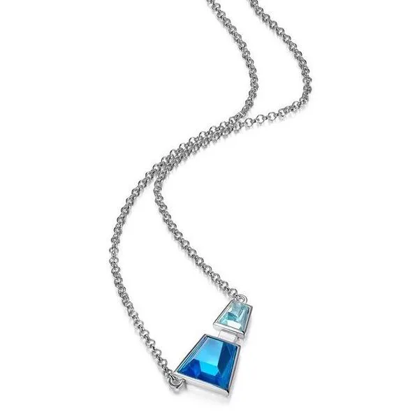 Sterling Silver Necklace with Topaz and Ruby Bluestone Jewelry Tahoe City, CA