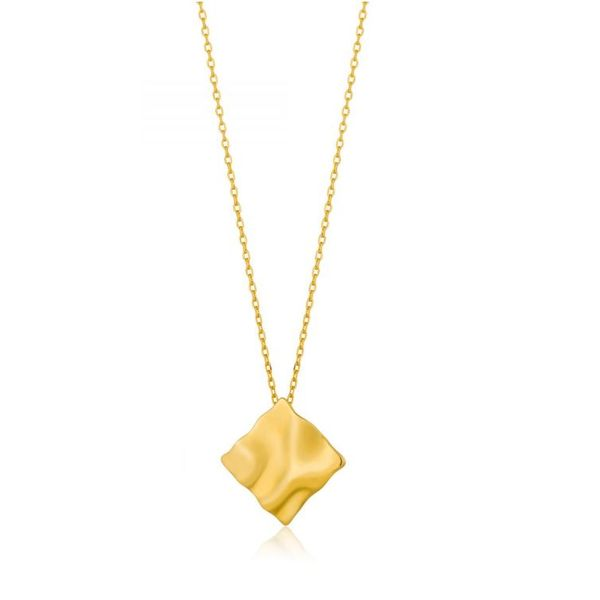 Sterling Silver 14K Yellow Gold Plated Diamond Shaped Necklace Bluestone Jewelry Tahoe City, CA