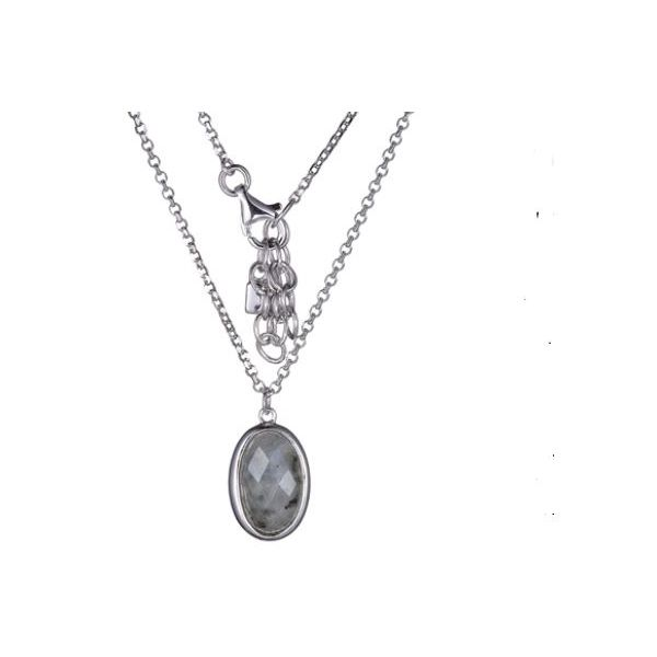 Sterling Silver with Rhodium Plating Labradorite Necklace Bluestone Jewelry Tahoe City, CA