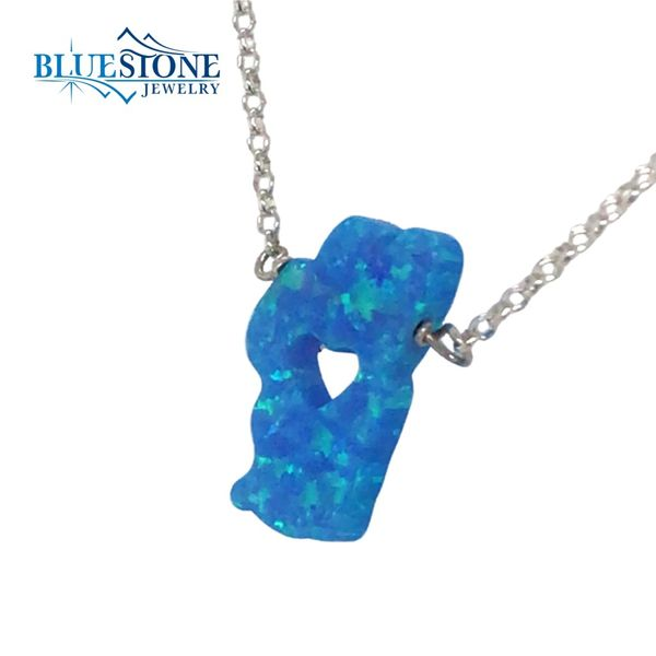Sterling Silver Created Opal Lake Tahoe Necklace 1.3mm 16 inches Image 2 Bluestone Jewelry Tahoe City, CA