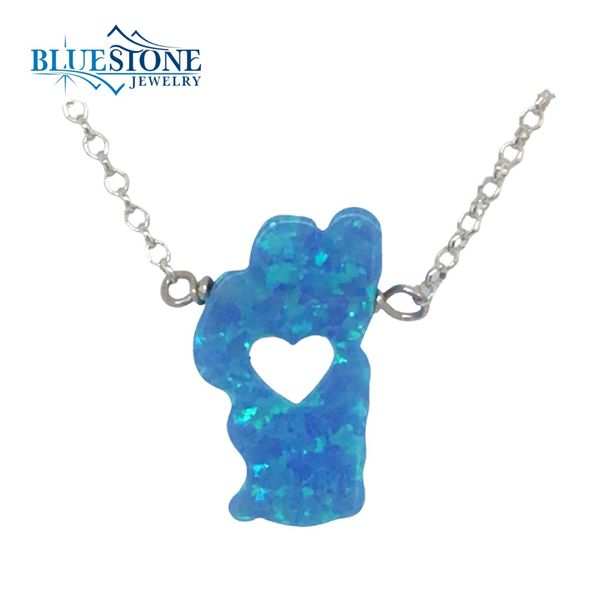 Sterling Silver Created Opal Lake Tahoe Necklace 1.3mm 16 inches Bluestone Jewelry Tahoe City, CA