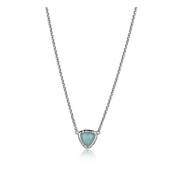Sterling Silver Necklace with an Amazonite Bluestone Jewelry Tahoe City, CA