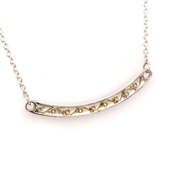 Silver & Gold Necklace- Reversable Bluestone Jewelry Tahoe City, CA