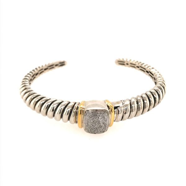 Silver & Gold Bracelet with Diamonds Bluestone Jewelry Tahoe City, CA