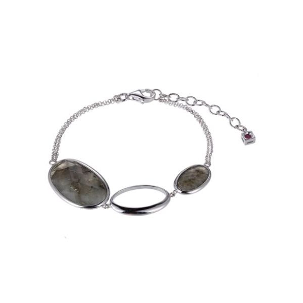 Sterling Silver Labradorite Bracelet with Ruby Bluestone Jewelry Tahoe City, CA