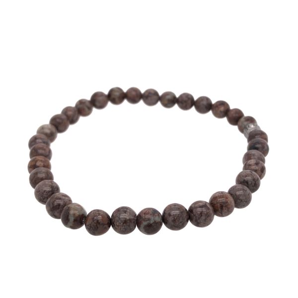Brown Agate Stretchable Beaded Bracelet- 7.5 Inches Bluestone Jewelry Tahoe City, CA
