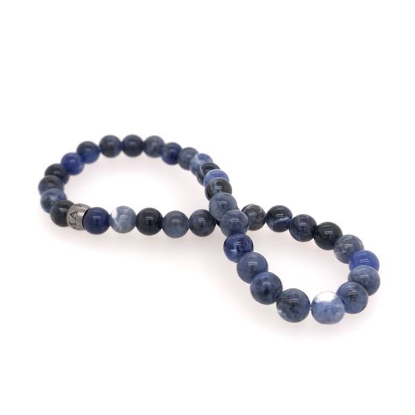 Blue Sodalite Stretchable Beaded Bracelet- Medium Image 2 Bluestone Jewelry Tahoe City, CA