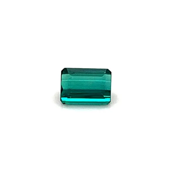 2.04 Carat Rectangle Custom Cut Bluish Green Tourmaline Bluestone Jewelry Tahoe City, CA