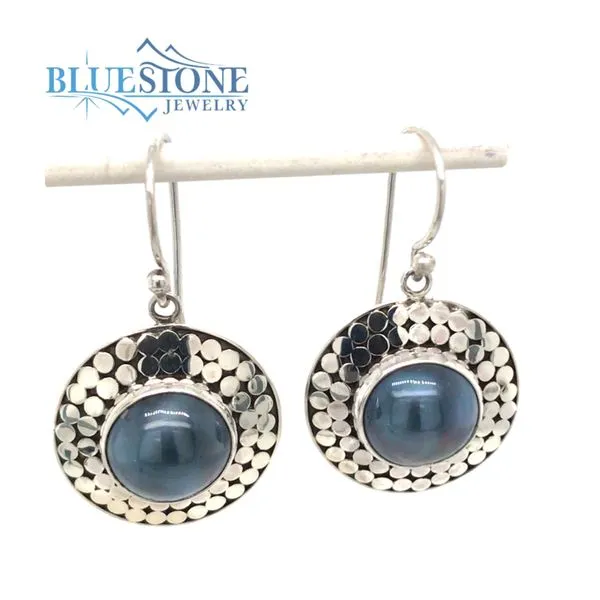 Sterling Silver Earrings with Grey Pearls Bluestone Jewelry Tahoe City, CA