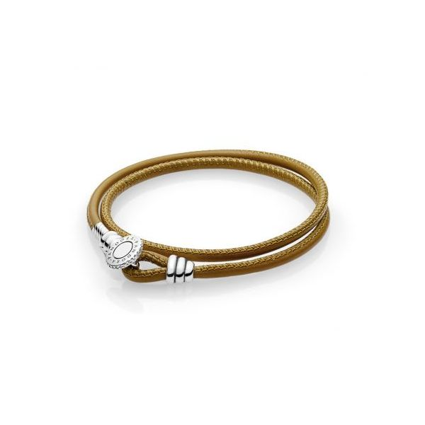 Brown Leather Wrap Bracelet- 6.3