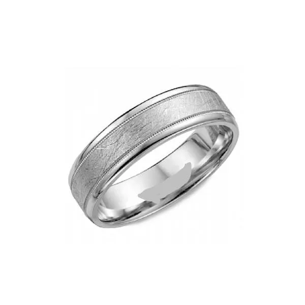 14 Karat White Gold 6mm Wide Wedding Band- Special Order Only Image 3 Bluestone Jewelry Tahoe City, CA